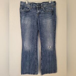 Silver Lola Mid-rise, Bootcut Jeans Size 32×33